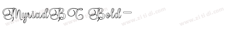 MyriadBC Bold字体转换